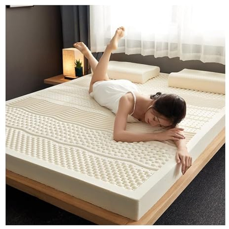 SJASD 100% natürlicher Latex Bio atmbar und komfortabel, langlebig und Nicht leicht zu kollabieren Matratze Topper, natürliche Latex -Matratze 5/7.5/10cm,5cm,150x190cm