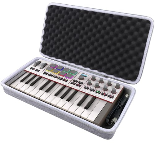 co2CREA Hard Travel Case for Akai Professional MPK Mini IV Controller | EVA Protective Carrying Bag with Shockproof Foam Cushion, Case Only