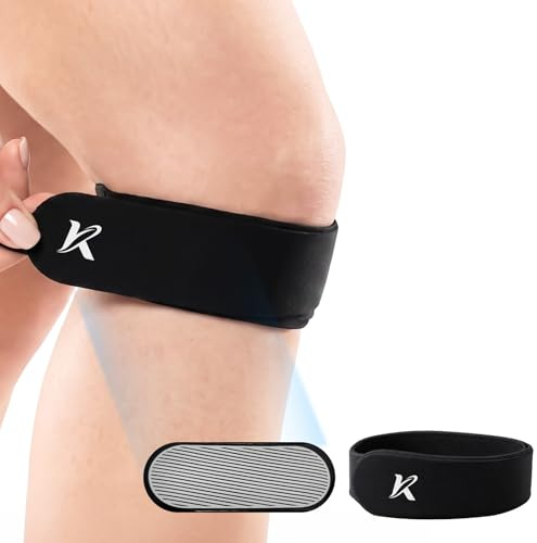 Banda para tendón rotuliano, banda para la rótula, banda transpirable y ligera para el tendón rotuliano, delgada y fresca para el verano, banda de rodilla compacta sin carga durante el deporte, ideal
