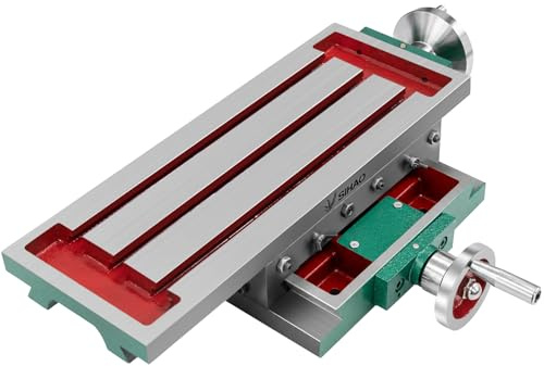 PEIXU Tavolo a Croce per Fresatura in Metallo, Morsa a 2 Assi, 450 x 170 mm Tavolo da Lavoro Multifunzione, Tavolo di Coordinate per Trapano a Colonna per Foratura e Fresatura