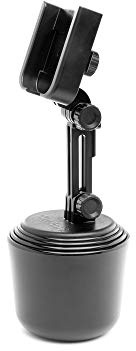 WeatherTech CupFone with Extension – Adjustable, Universal Cup Holder Cell Phone Mount Car & Truck Accessory – Best Design for iPhone & Smartphone Charging – Black Plastic Knobs