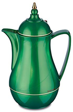 ROTPUNKT Isolierkanne 1L - Premium Kaffekanne Made in Germany I Hält bis zu 24 Std heiß I Warmhaltekanne für Kaffee und Tee (Sema 911, Shiny Jade)