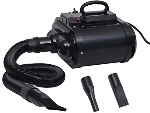 vidaXL Asciugatrice per Animali con Motore Doppio Asciugatore Phon per Animali Domestici Utensili per la Toletta degli Animali Nero