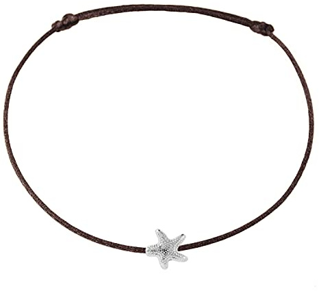 Selfmade Jewelry Fußkettchen Damen Seestern Größenverstellbare Fußkette Handmade in Germany Inkl. Geschenk-Verpackung