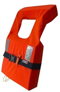Nautica DDR srl Chaleco salvavidas 100N certificado – Cinturón salvavidas ajustable flotador natación ayuda para rescate naranja