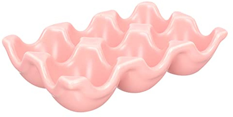 Eierhalter aus Keramik 6-fach Rosa für Kühlschrank