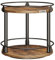 YATINEY Spice Rack, 2-Tier Storage Rack, Circle Rotating Spice Rack, Industrial Turntable Spice Holder, for Kitchen Countertop, Dining Table, Office Desk, Rustic Brown and Black XSR22BR