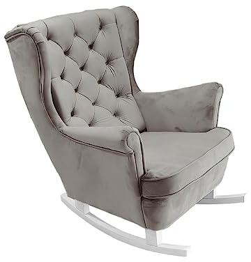 DomiMeble Schaukelstuhl für Wohnzimmer, Schlafzimmer - Schön und Komfortabel Relaxstuhl aus hochwertigem Holz gefertigt 92 x 84 x 104 cm