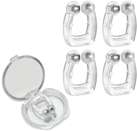 Schnarchstopper Magnetische Anti Schnarch Nasenklammern 4 PCs für eine bessere Schlafqualität bequeme und professionelle Schnarchlösung Schlafhilfe für Männer und Frauen