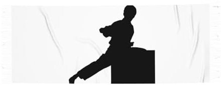 DEHIWI Karate Kaschmir-Schal für Herren und Damen, warm, leicht, bequem, für Herbst und Winter, Schwarz , One size