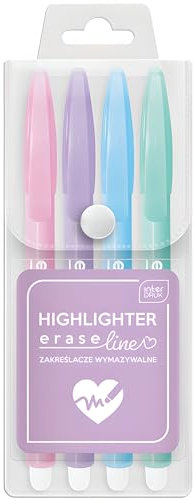 Interdruk Radierbare Textmarker Pastellfarben 4-farbig