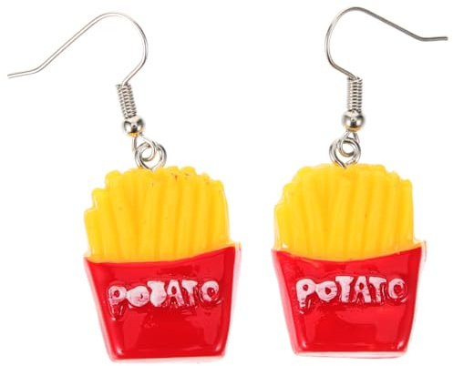 PACKOVE Pommes Frites Ohrringe 2 Paar Kreative Cartoon Ohrstecker Aus Premium Harz Für Alltag Party Geschenk Damen Schmuck