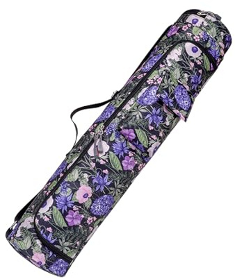 Hixingo Yogamatten-Taschen Yogatasche Wasserdicht Große Kapazität Tragetasche Sporttasche mit Seitentasche und Schultergurt für Pilates Matten & Yoga Zubehör Damen Sport Gym (Lila,16x76cm)