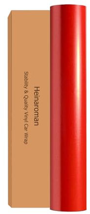 HEINAROMAN Car Vinyl Wrap for Body Protection and Scratch Resistance, Gloss Red Vinyl Wrap 30.5 X 152CM with Air Release Technology, Vinyl Wrap for Cars