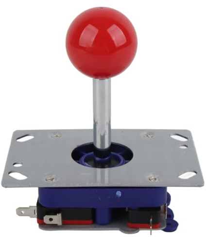 Joystick Rouge Pour Machine Arcade Portable Kit De Borne À Joystick 2 Bâtonnets 4 Voies Compatible Avec PC Et Console De Jeu