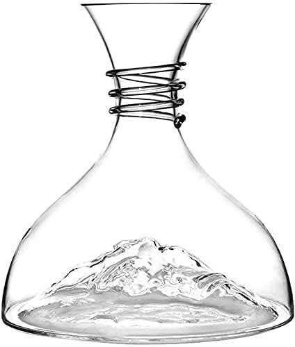 DEFBOW Glass Decanter Whiskey Decanter Wine Decanter Red Wine Decanter- Mouth Blown Crystal Glass Elegant Schnapps Decanter Set