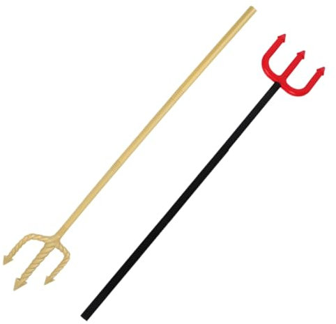 UPKOCH 2 Pz Forchetta Per Oggetti Di Scena Forcone Cosplay Di Halloween Prop Demone Puntello Forchetta Cosplay in Plastica Mini Forcone Da Diavolo Forchetta Del Diavolo Forcone Falso Abs