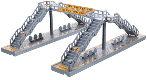 BESPORTBLE 2sets Footbridge Ornament Footbridge Model for Diy Garden Decor Pedestrian Crossing Model Bridge for Railway Scenery