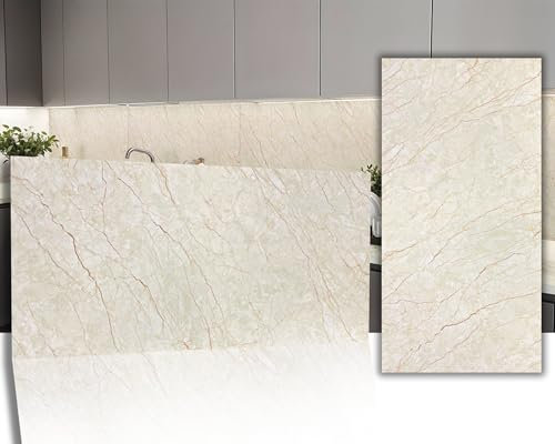 Lot de 5 panneaux muraux, aspect marbre, revêtement mural en PVC de qualité supérieure, 120 x 60 cm, 2,5 mm d'épaisseur, imperméable et résistant aux UV, résistant à l'humidité, alternative au