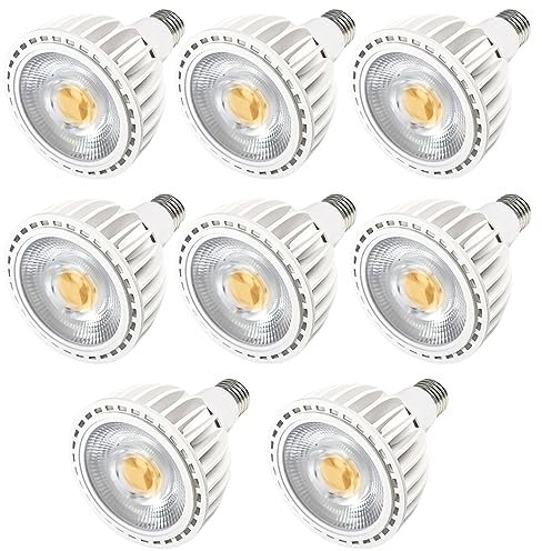 HTTGDGDH Lampadina LED Par30 Spotlight 25 Watt COB 2500 S, Lampadine Flood, Non Dimmerabili, Attacco E26/E27, Lampadine da Incasso（3000K-15° Beam Angle）