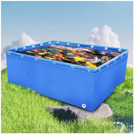 Bassin à Poissons Koi Portable - Aquaculture Pliable Aquaculture Réservoir De Stockage D'Eau Pour Jardin Irrigation Piscine Hors Sols Toile Piscine Pour Poissons Bing Et Utilisation Extérieure