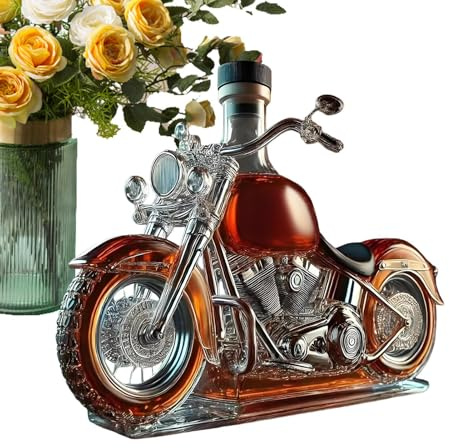 Décanteur de vin | Décanteur de liqueur avec design de moto Bouteille pour vin | Distributeur de boissons Vintage Récipient pour maison, cuisine, bureau, Champagne, Whisky Vodka