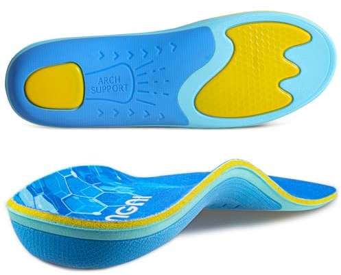 3ANGNI Semelles orthopédiques épines calcanéennes, adaptées aux pieds plats, fasciite plantaire et à la surpronation, semelle soutien voûte plantaire pour hommes et femmes