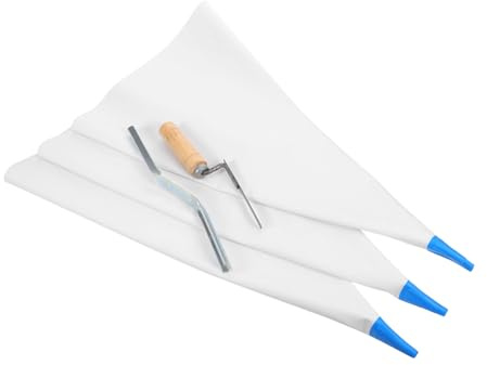 Gatuida Pochette Résistante pour Mortier de Maçonnerie avec Embout Métallique Barrière Humidité et Zone Étiquetage pour Jointoiement de Carrelage et Réparation