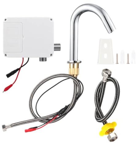 G1/2in Thread Automatic Induction Sensor Water Infrared Single Cold Tap with Control Box Automatic Sensor Faucet(High Height Type)