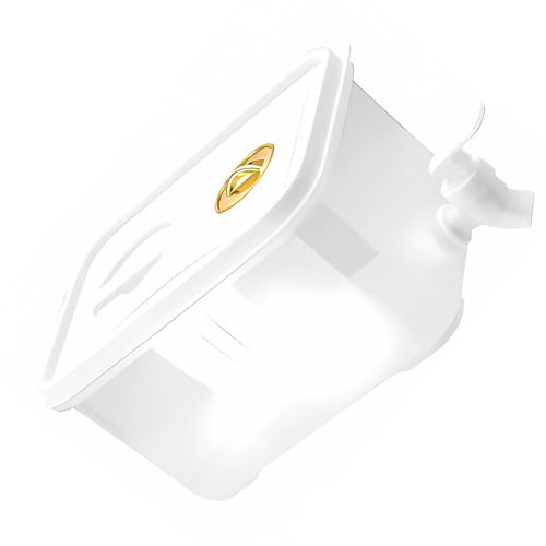 Distributore acqua fredda trasparente da 5 litri Contenitore per bevande da cucina Brocca a bocca larga con beccucci sicuri per bambini Dispenser d ' acqua capacità con rubinetto