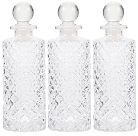 iplusmile Botellas difusoras de fragancias de Vidrio con diseño Volatile, Set de 3 Botellas de 150 ml para decoración y Uso en aromaterapia