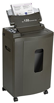 Profi Office Auto Feed Aktenvernichter Partikelschnitt P-5 Alligator - 150 Blatt gleichzeitig, zuverlässig leise schnell, DSGVO Standard (91956)