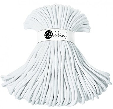 Bobbiny Jumbo 9 mm Rope-Garn 100 m Kordel (White)