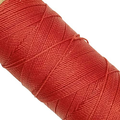 Linhasita Vaxad tråd 100 g/170 m, polyester, 1 mm tjock makramé, 30 färger, röd