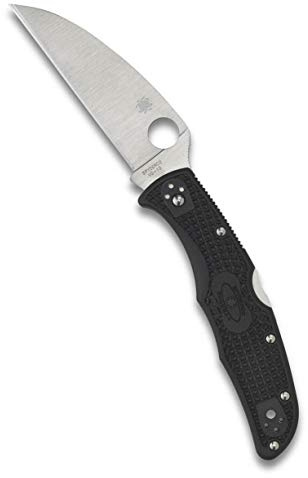 Spyderco Endura 4 Wharncliffe Taschenmesser klappbar, PlainEdge | 22 cm Gesamtlänge, 9,60 cm VG-10 Stahlklinge, FRN-Griff, Rückenverriegelung, Full-Flat Grind