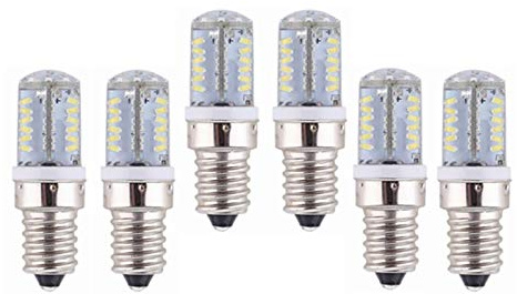 WELSUN E12 Bombilla LED 12V AC/DC 10-20V 3W 220 Lumen 57PCS 3014 SMD a Prueba de explosiones, no Regulable, E12 Bombillas (Paquete de 6) (Color : Blanco cálido)