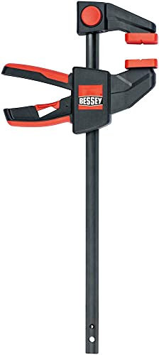 BESSEY Einhandzwinge EZL45-8, Spannweite 450 mm Ausladung 80 mm, Spannkraft bis 140 Kg, Umsteckbar zum Spreizen, Gewicht 0,77 Kg