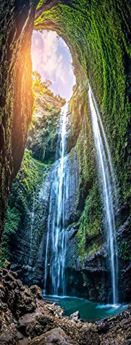 A.Monamour Türtapete Selbstklebend Türfolie Türposter 3D Luft Terjun Madakaripura Wasserfall Bei Sonnenuntergang In Indonesien Vinyl Folie Türdeko Tapete Wandbild Türaufkleber Türtattoo 90 x 200 cm