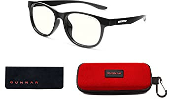 Gunnar Lunettes anti lumière bleue enfant - RUSH - 8-12 ANS | Couleur : ONYX | Teintes : CLEAR (35% de filtration de la lumière bleue)