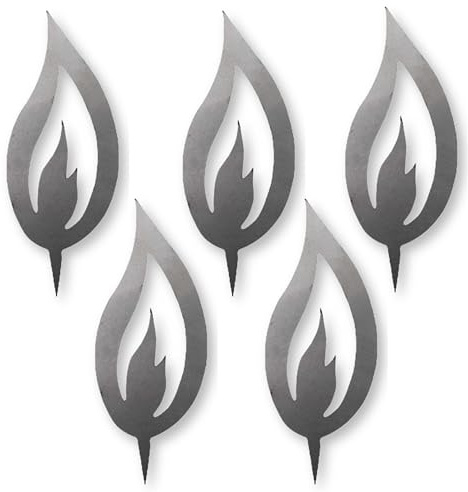Rostikal 5er Metall Deko Set Flammen 26 cm Bastelset Erwachsende Herbstdeko Basteln Weihnachten