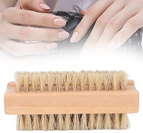 Holznagelbürsten,Nagelbürste mit Schweineborsten Doppelseitige Fingernagelbürste für Fingernagel Zehennagel Nagelhautreinigung Maniküre Pedikürebürste