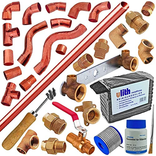 Löt Fitting 4270G Übergang Muffe i-IG Muffe zum Löten für Kupfer Rohr Außendurchmesser 28mm mit 3/4 Rohr Zoll Innengewinde Anschluss Trinkwasser geeignet Gewinde Verbinder