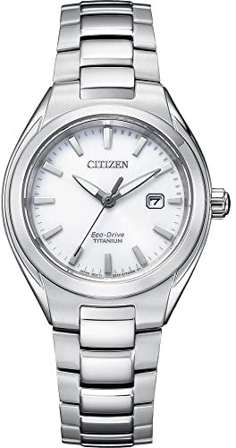 Citizen Damen Analog Quarz Uhr mit Titan Armband EW2610-80A