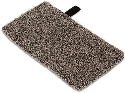 Möve Sauna Massage-Waschhandschuh 25x14 cm aus 60% Leinen/40% Baumwolle, Nature/Black