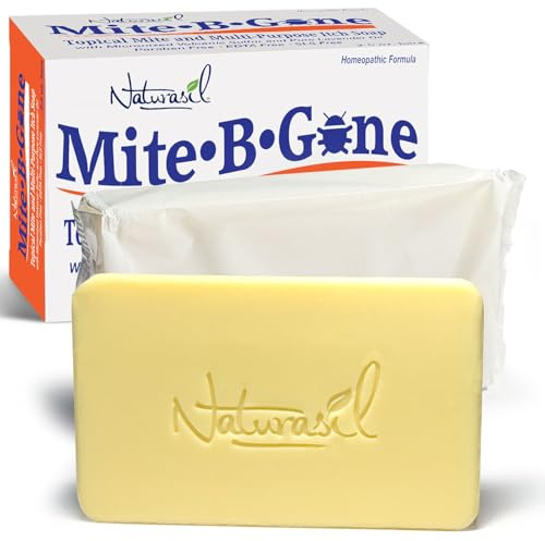 Mite-B-Gone Relief Soap - Fast Anti-Itch Sulfur Treatment for Human Mites, Insect & Mosquito Bites, Itching & Discomfort | Kid Safe | Effective for All Skin Types | 5 oz Bars (2)