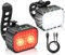 Mohard Bike Lights Set, Ultra Bright USB Rechargeable Cycle Lights Front and Back Cycling Taillights for Night Riding, IPX6 Waterproof Mountain Bicycle Light, 8/12 Modes, 58Hrs Runtime, Durable