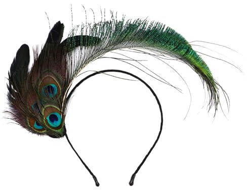 Kichvoe Pfauenfeder-stirnband Stirnband Der Amerikanischen Ureinwohner Faszination Pfau Haarband Stirnband Pfau Haarschmuck Schleier-mesh-stirnband Facinator Mit Pfau Charmant Damen Indien