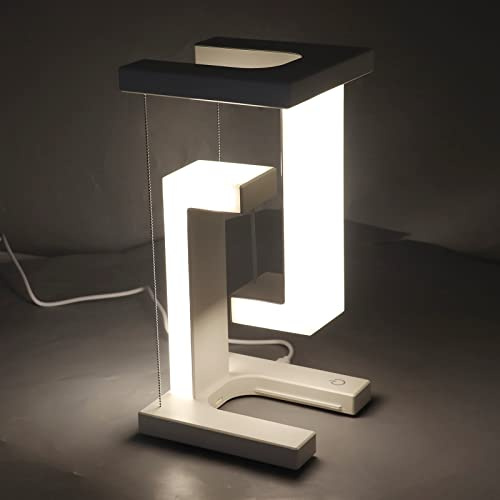 Asixxsix Lampada da scrivania a levitazione Magnetica, 3 Livelli di oscuramento Continuo della Lampada da Tavolo a levitazione con Controllo a sfioramento LED per la Camera da Letto