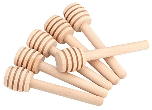 Lot de 50 Bâtonnets de Louche à Miel, Mini Bâtonnet en Bois, Distribution de Pots de Miel Portables, pour Distribution de Pots de Miel, Bruine de Miel, Faveurs de Fête de Mariage (#1)