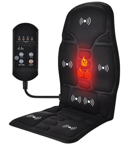 Cuscino per Massaggio Shiatsu, Antiscivolo, Sedile Massaggiante da Divano con Telecomando per per Auto,Ufficio,Veicoli,Sedia